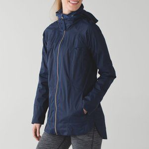 Lululemon Fo Drizzle Deep Navy Rainbow Zippers 8